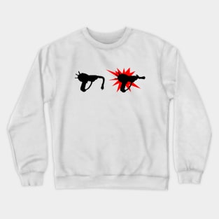 Zombie Pack-a-Punched Ray Gun on Orange Crewneck Sweatshirt